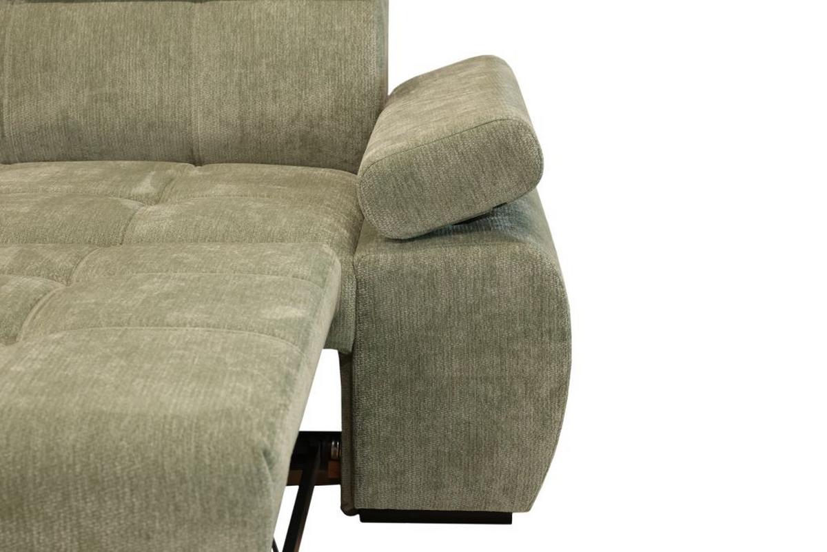 Kutna Garnitura Vegas - zelena/crna, Design, drvo/tekstil (173/294cm) - Modern Living