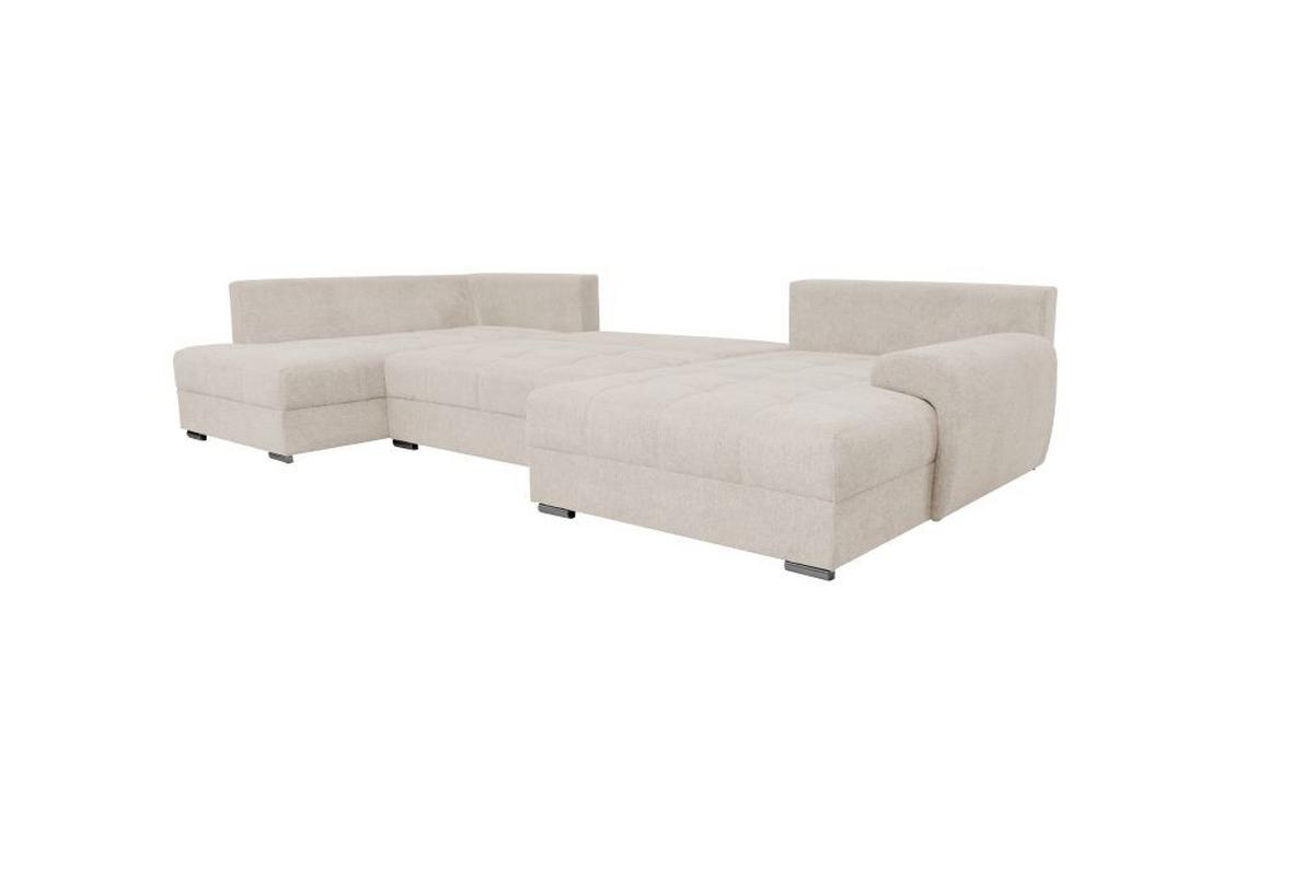 Kutna Garnitura Senso - boje kroma/krem, Moderno, tekstil/drvo (197/346/183cm) - Modern Living