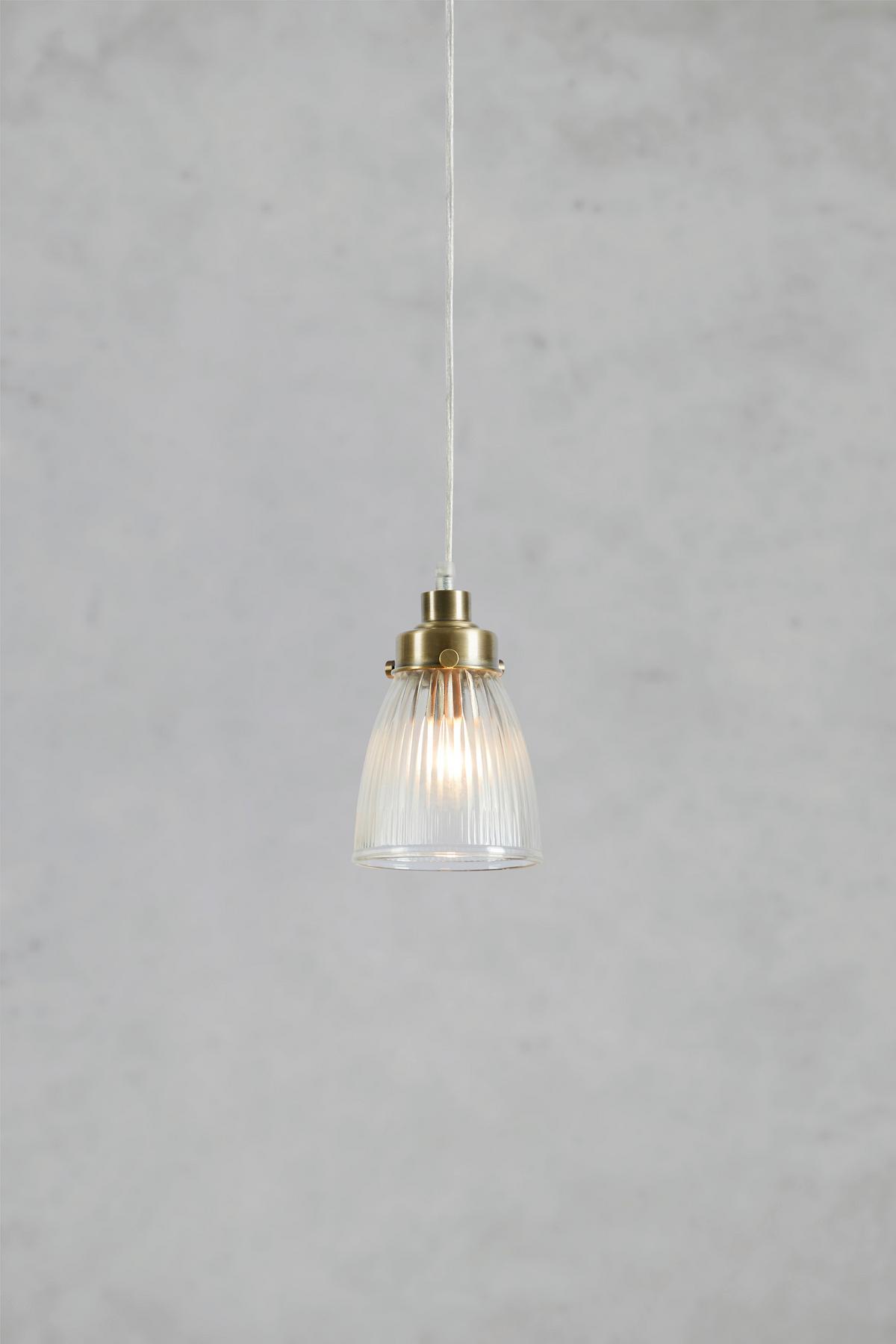 Pendelleuchte Bellis Pendant Messingfarben max. 40 Watt - Transparent/Messingfarben, Design, Glas/Metall (11/11/18cm) - Markslöjd