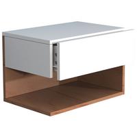 Nočna Omarica Usal Xl 45, Hrast, Bela - barve hrasta/bela, Moderno, leseni material (45/30/32cm) - MID.YOU