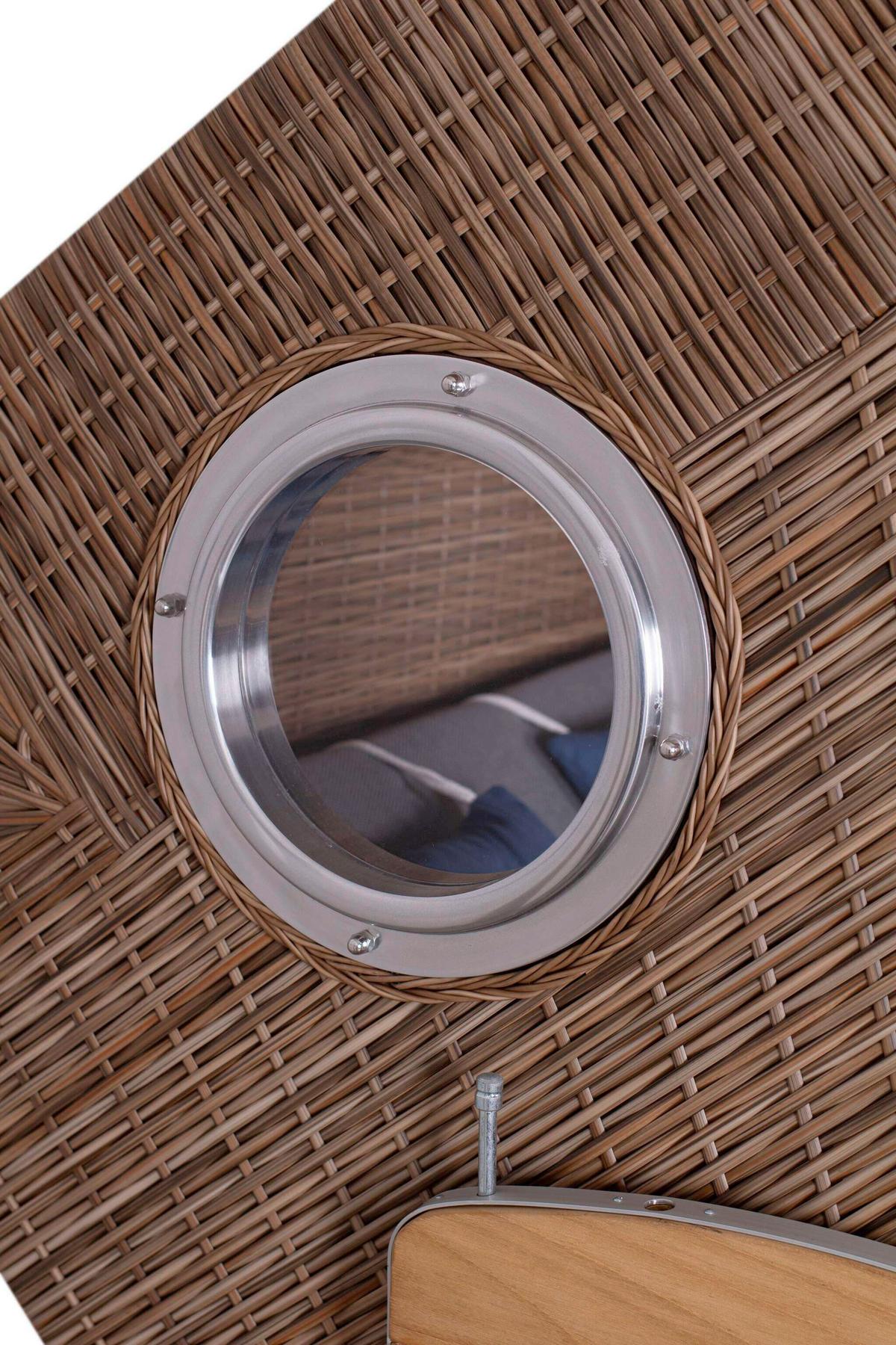 Strandkorb XL Sun Braun/Grau - Braun, KONVENTIONELL, Holz (130/160/80cm)