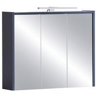 Omara Z Ogledalom Lovis, Modra, Osvetlitev - temno modra, Moderno, steklo/leseni material (74,5/62,7/16,0cm) - MID.YOU