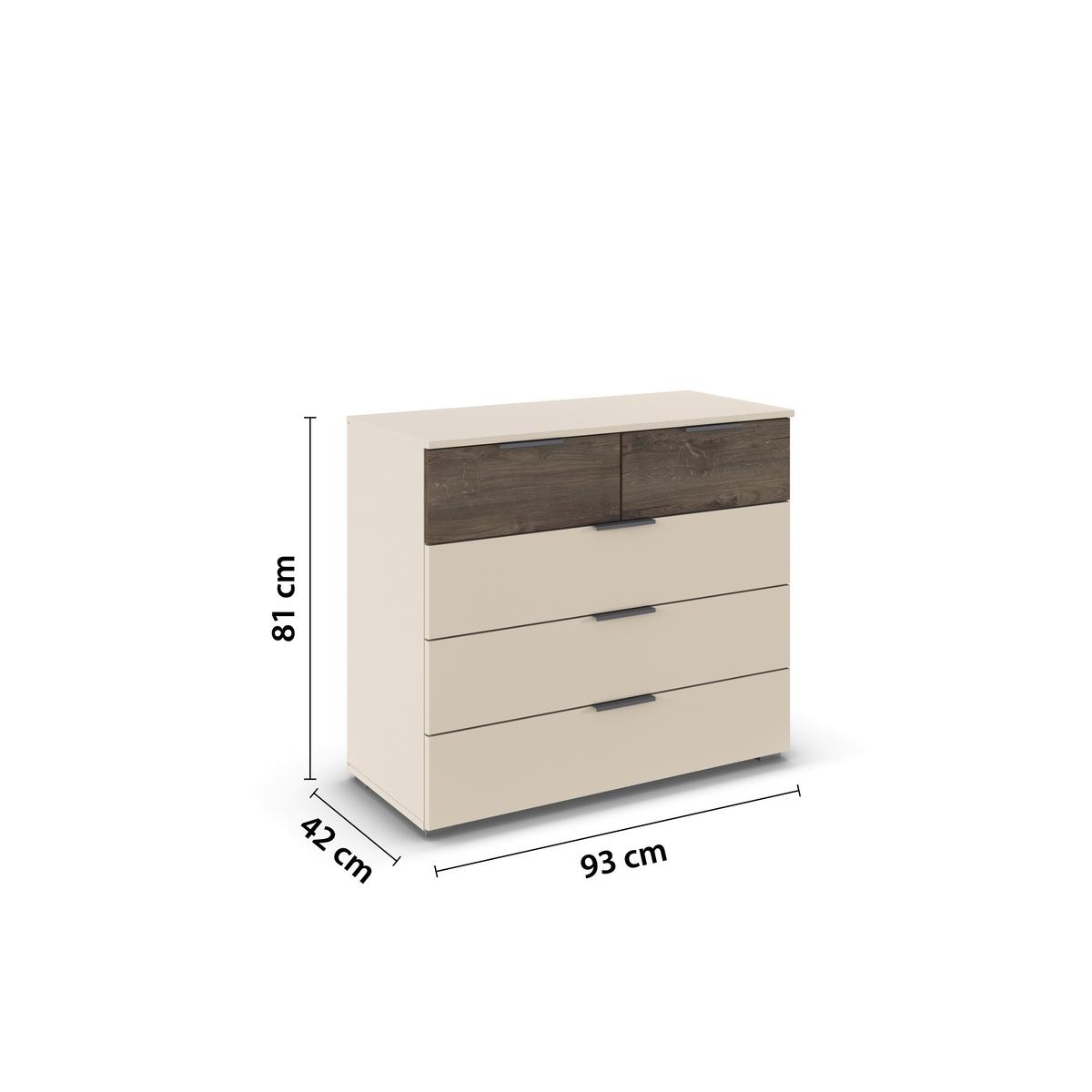 Komoda Sajo - boje šampanjca, Trend, drvni materijal (93/81/42cm) - Premium Living