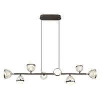 LED-Hängeleuchte Untsy Chrom-/Titanfarben max.56 Watt - Klar/Chromfarben, KONVENTIONELL, Kunststoff/Metall (109/24/120cm) - Globo