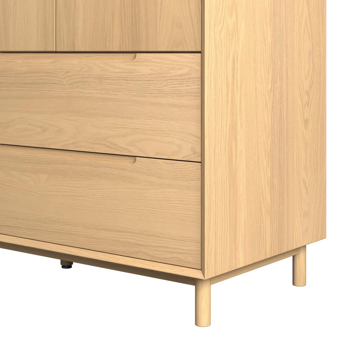 Drehtürenschrank Marlo Eichefarben ca. 148x223x60 cm - Eichefarben, MODERN, Holz/Holzwerkstoff (148/223/60cm) - Bessagi Home