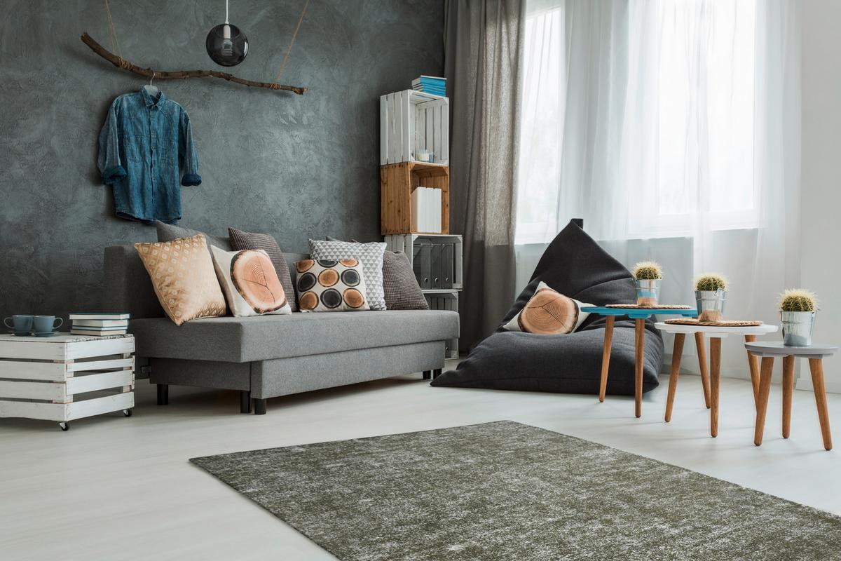 WEBTEPPICH Etna 110 Olivgrün 120 x 170 - Olivgrün, Basics, Textil (120/170cm) - Kayoom