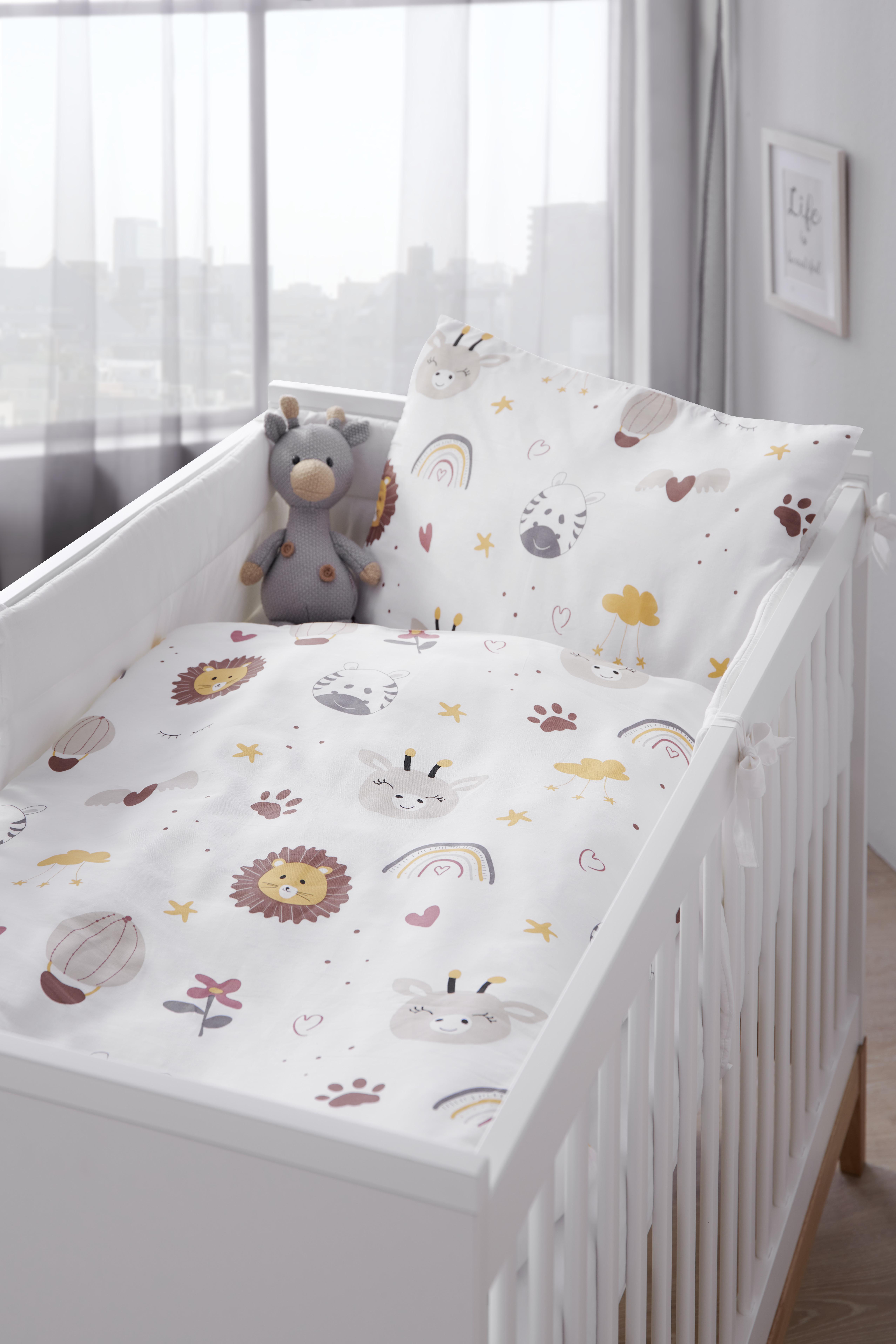 Kinderbettwäsche Sandy ca. 100x135cm - Weiß, MODERN, Textil (100/135cm) - Premium Living