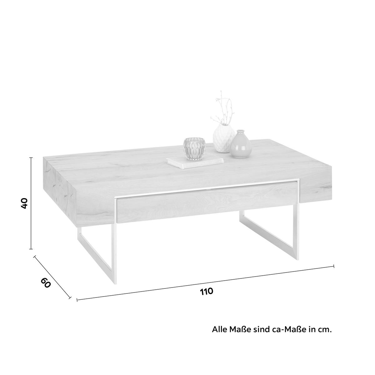 Klub Stočić Birmingham - boja hrasta/boja nerđajućeg čelika, Konvencionalno, drvo/metal (110/60/40cm) - Zandiara