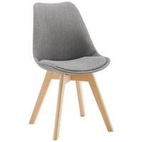 Szék Rocksi - bükk/szürke, Modern, műanyag/textil (43/82,5/43cm) - Bessagi Home