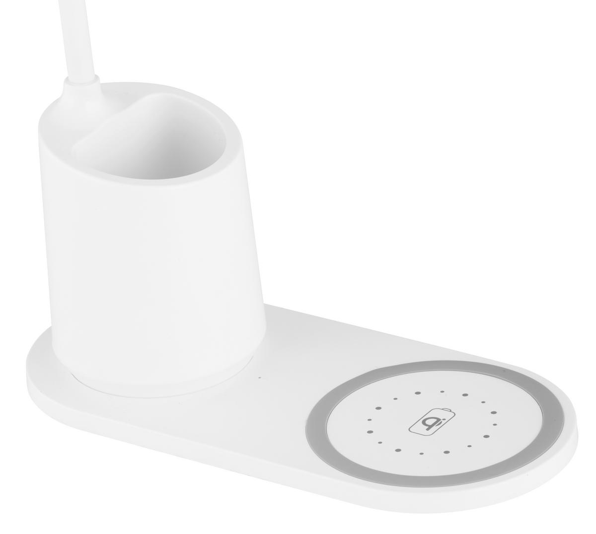 LED-Schreibtischleuchte Melli Opal/Weiß max. 3 Watt - Opal/Weiß, Design, Kunststoff (34/8,5/45cm) - Globo
