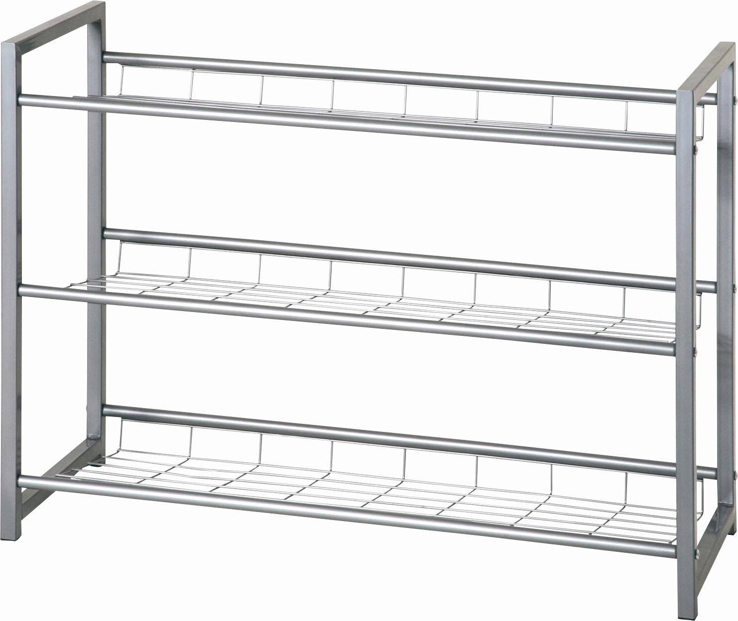 REGAŁ NA BUTY JUTTA - kolor aluminiowy, Design, metal (80/60/30cm) - Carryhome