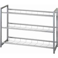 REGAŁ NA BUTY JUTTA - kolor aluminiowy, Design, metal (80/60/30cm) - Carryhome