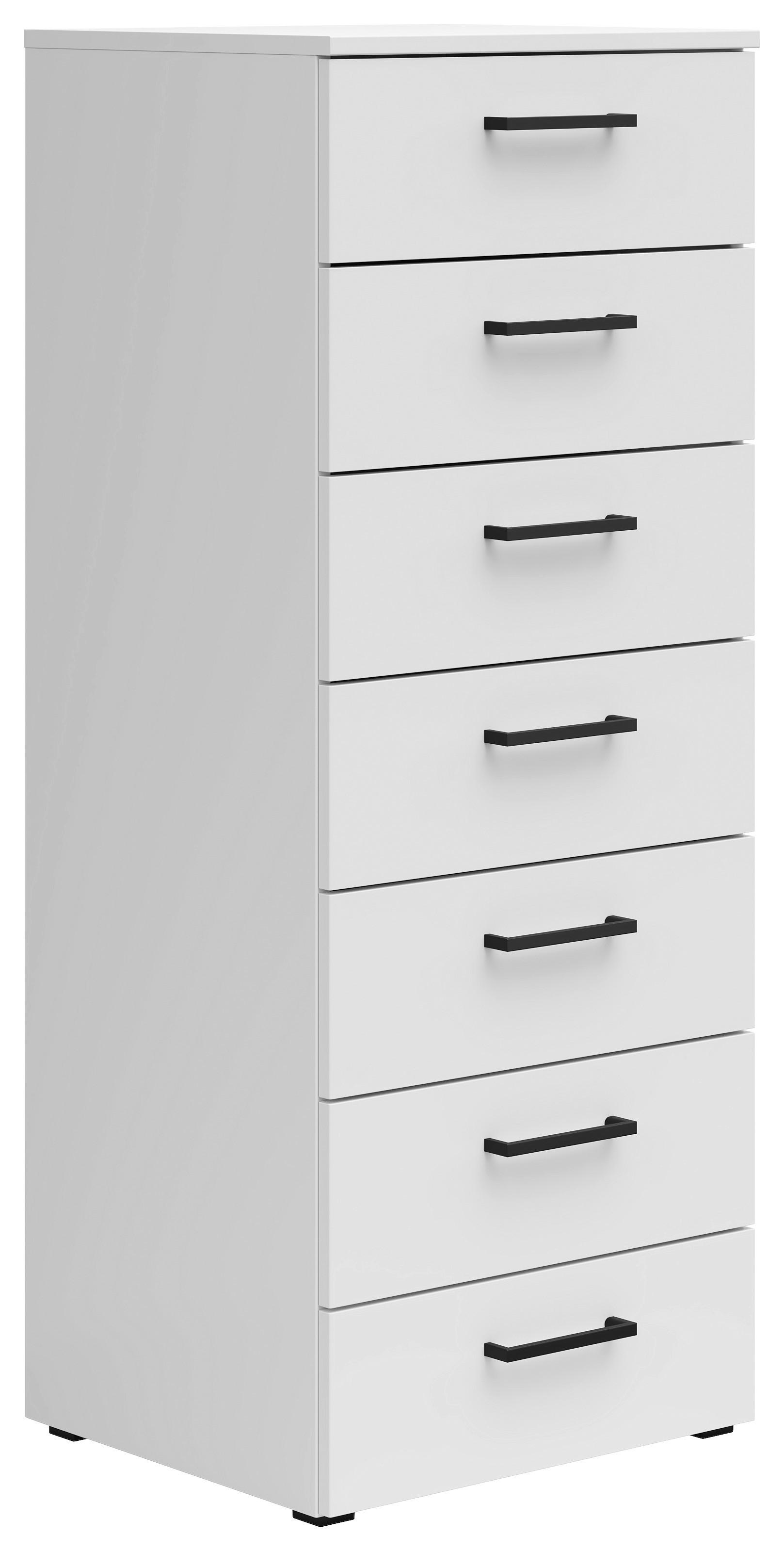 Comodă MULTI - alb, Modern, material pe bază de lemn (45/115/40cm) - Modern Living