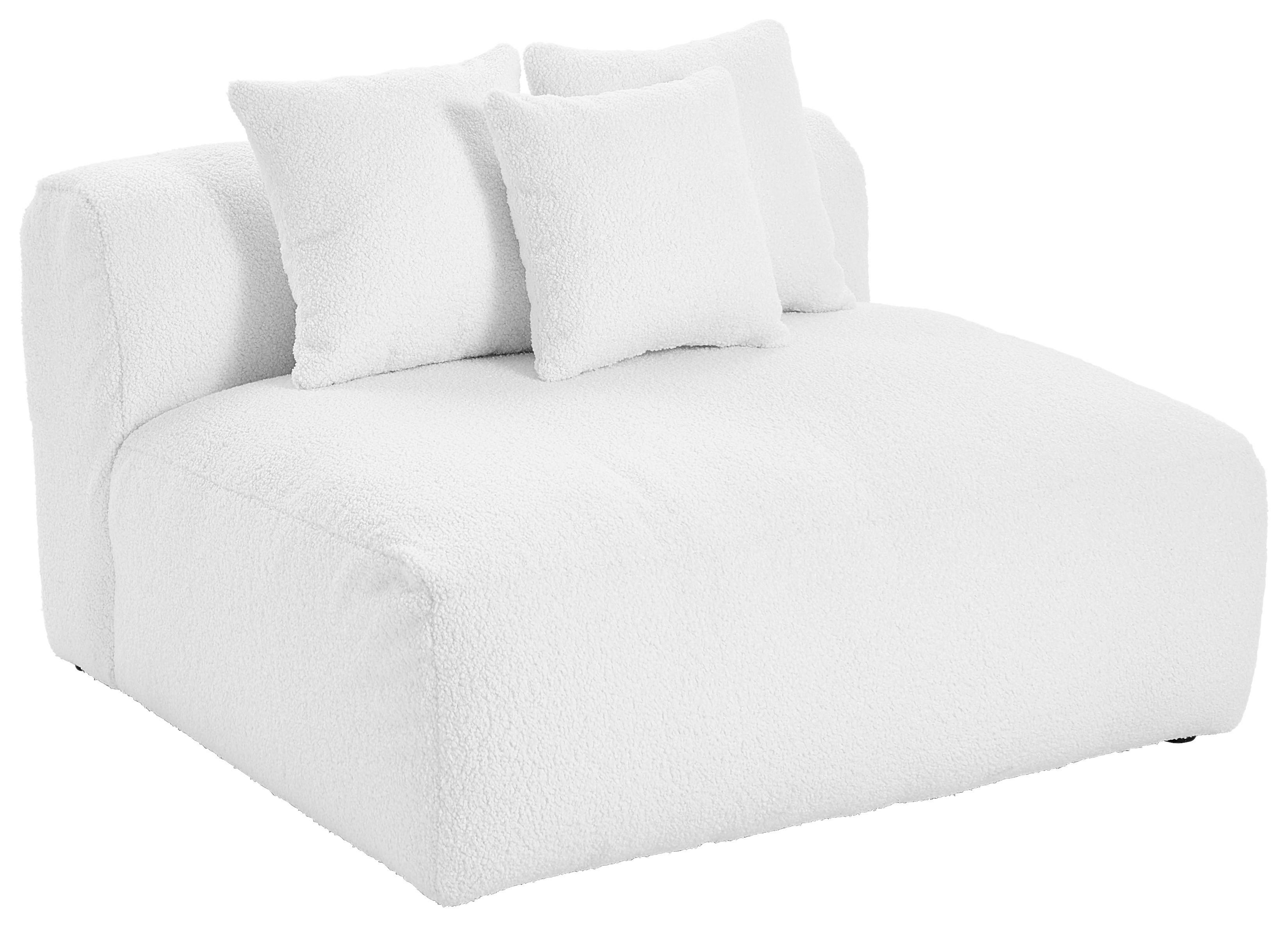Modul Sofaelement Bloom Weiß - Weiß, Trend, Textil (85/70/122cm) - Livetastic