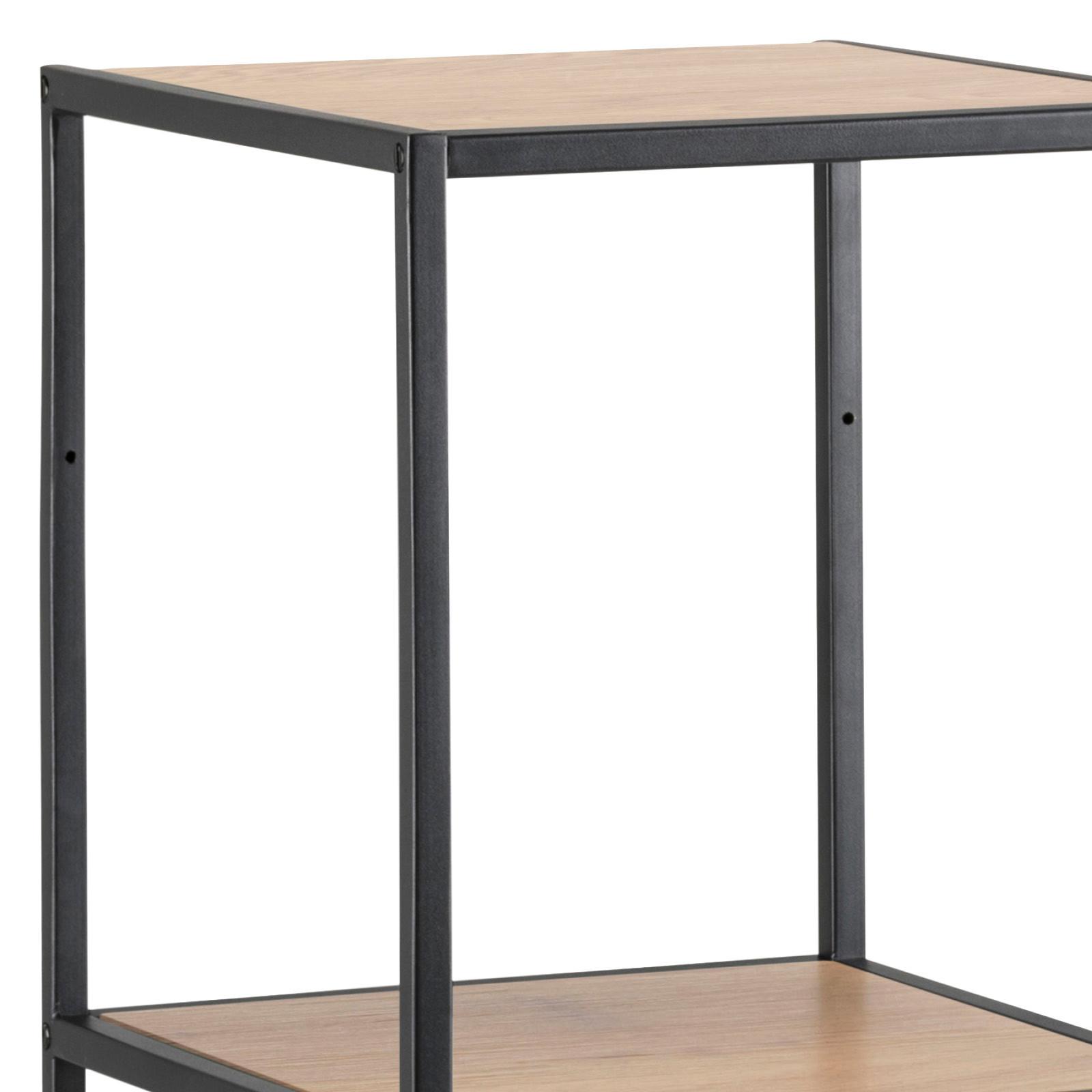 ELEMENT REGAŁOWY SEAFORD -TREND- - kolor dębowy/czarny, Trend, materiał drewnopochodny/metal (35,0/119,5/37,0cm) - MID.YOU