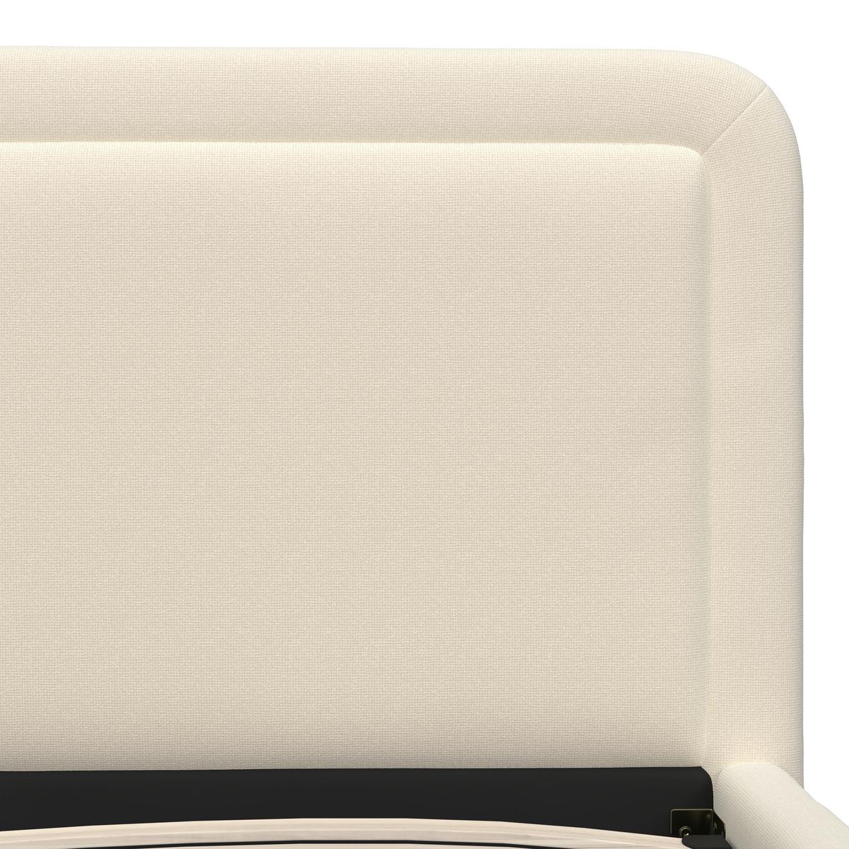 Polsterbett Xirelia Elfenbein ca. 160x200 cm - Elfenbein/Eichefarben, MODERN, Holz/Textil (160/200cm) - Bessagi Home