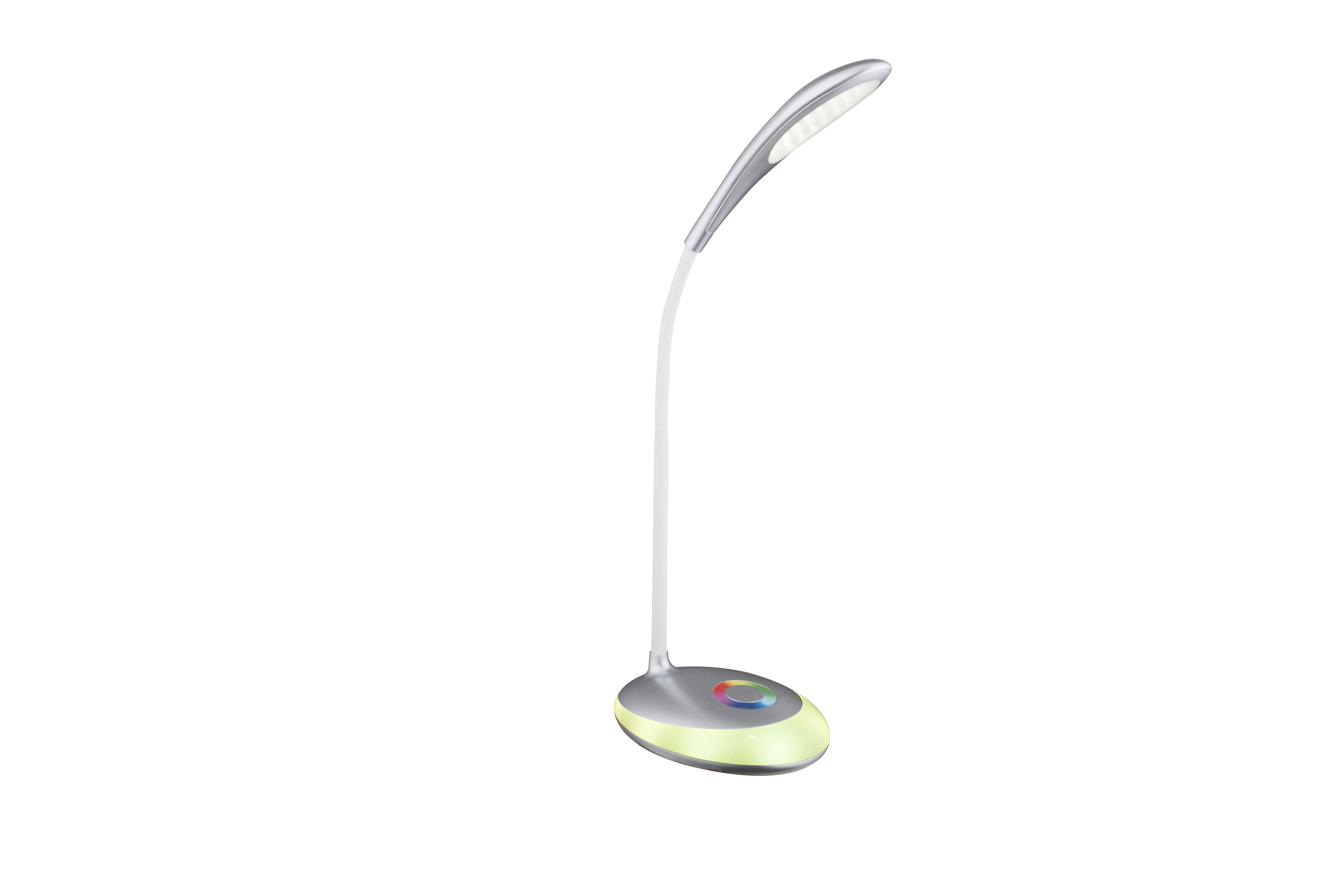 Namizna Led-svetilka Jolanda, S Sijalko - srebrne barve, Design, umetna masa (30/11/48cm) - Globo