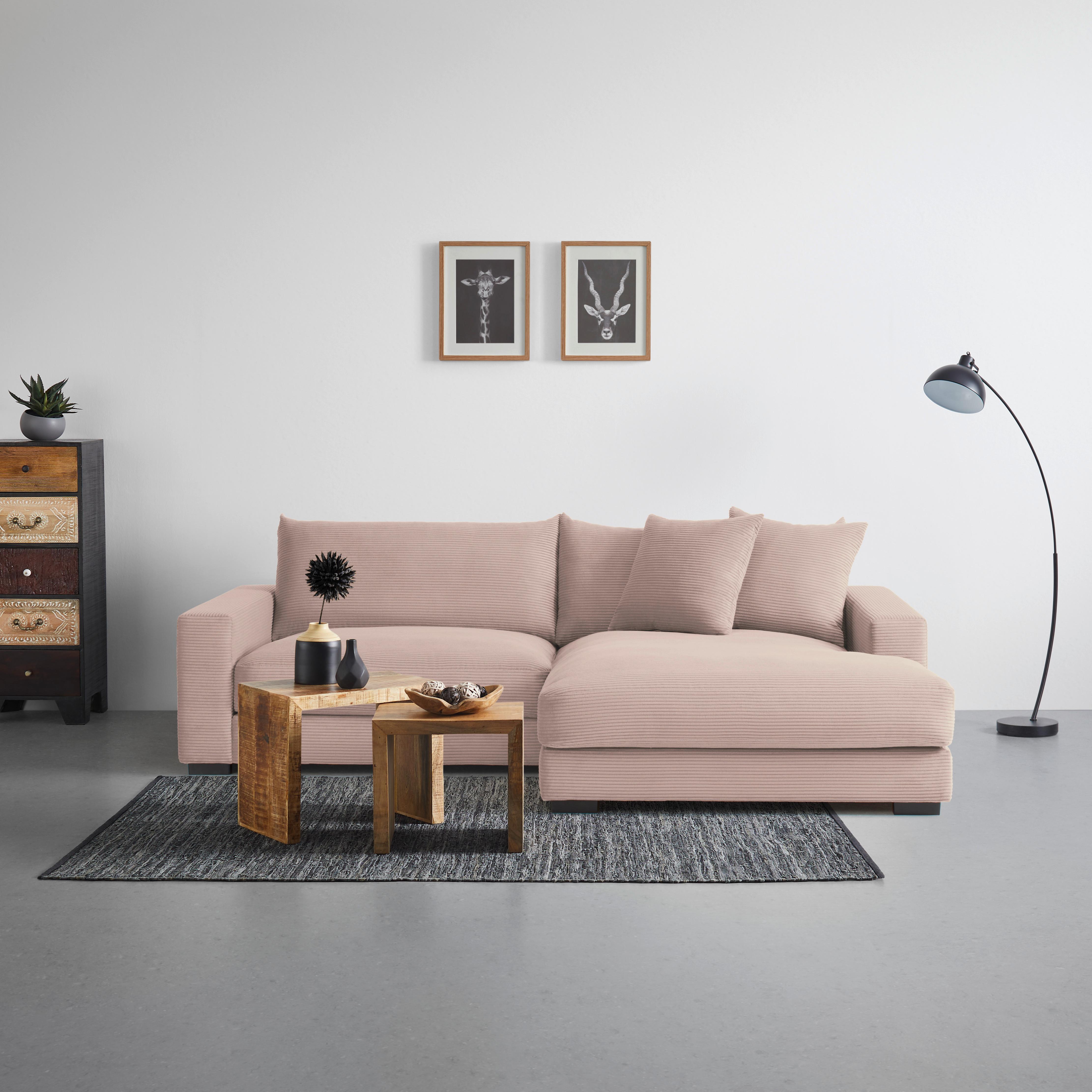Wohnlandschaft Pedro in Rosa - Rosa, MODERN, Textil (265/180cm) - Mömax