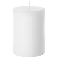 Stumpenkerze Stripes diverse Farben - Taupe/Hellrosa (7/10cm) - Premium Living