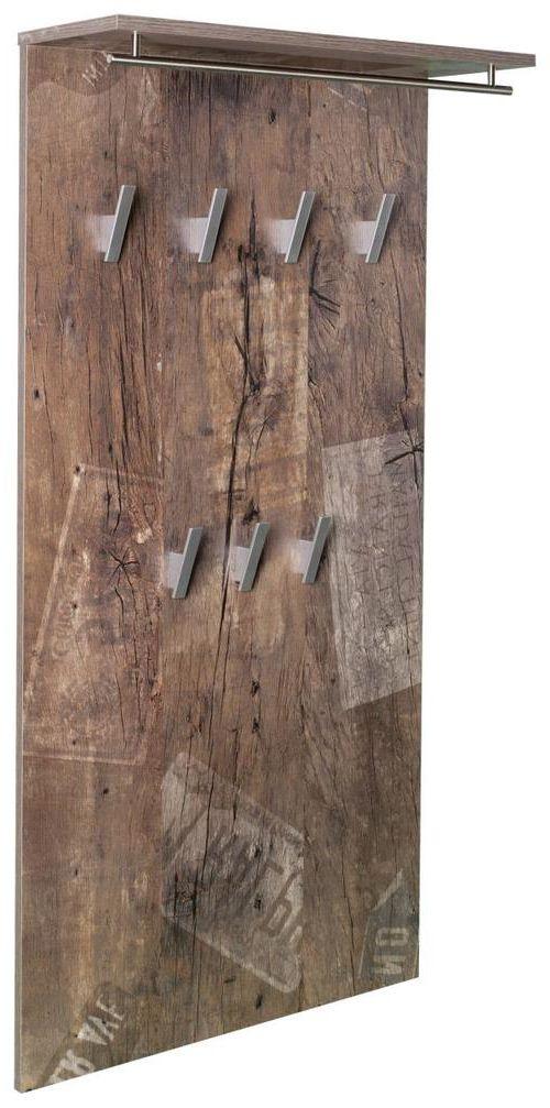 Garderobenpaneel "Panama" , eiche - Eichefarben, Basics, Holzwerkstoff (60/120,5/20,5cm) - MID.YOU