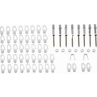 Vorhangschienenzubehör Amelie - Weiß, Kunststoff - Modern Living