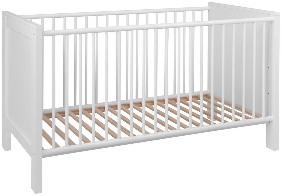 Otroška Posteljica Landwood, Bela, 70x140 - bela, Basics, leseni material/les (164/84/77cm) - MID.YOU