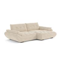 Wohnlandschaft Vivo Creme - Creme/Schwarz, MODERN, Kunststoff/Textil (317/63/179cm) - Based