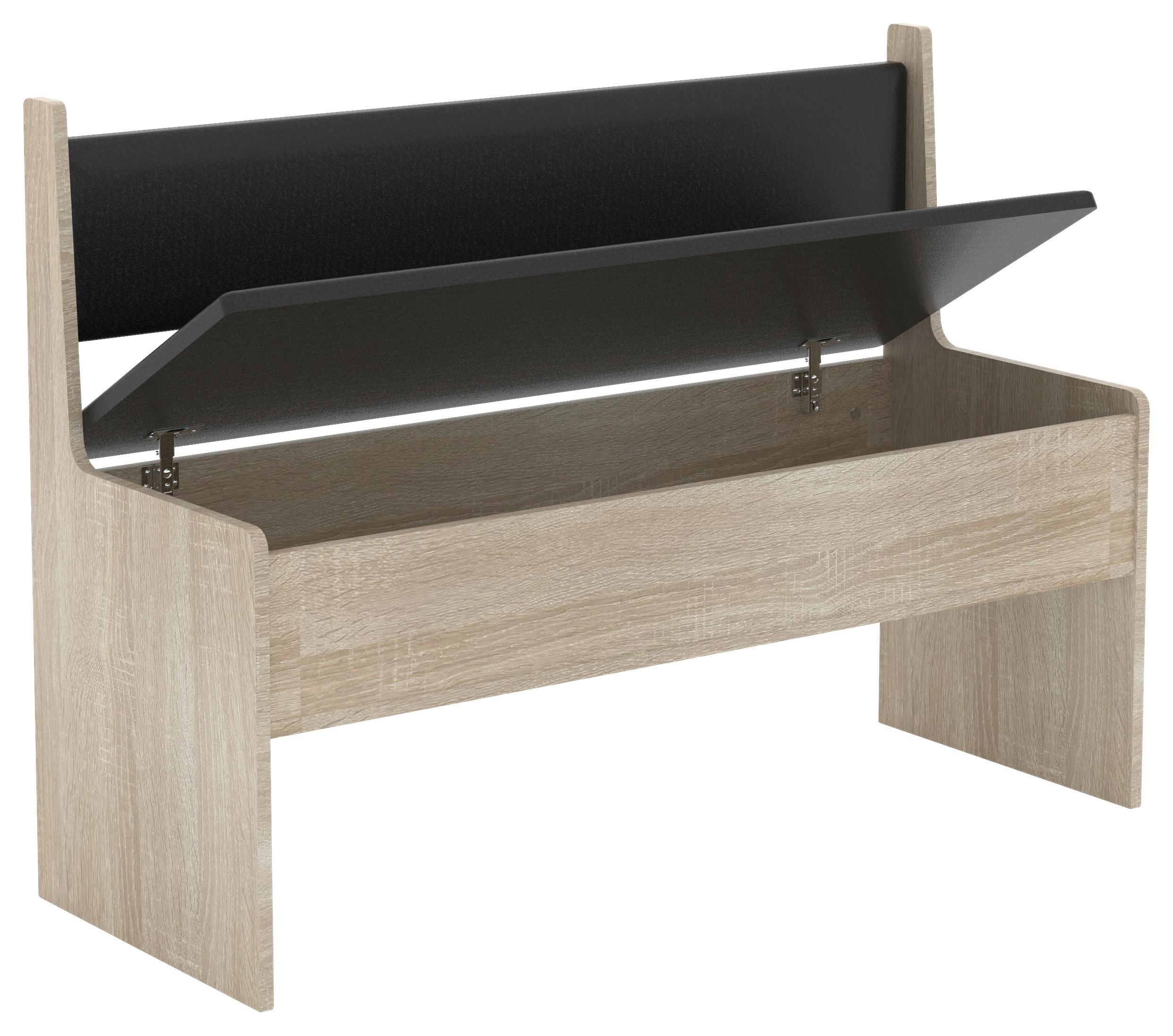 Klop Esal, Hrast Sonoma - bela/hrast sonoma, Moderno, leseni material (110/80/42cm) - MID.YOU