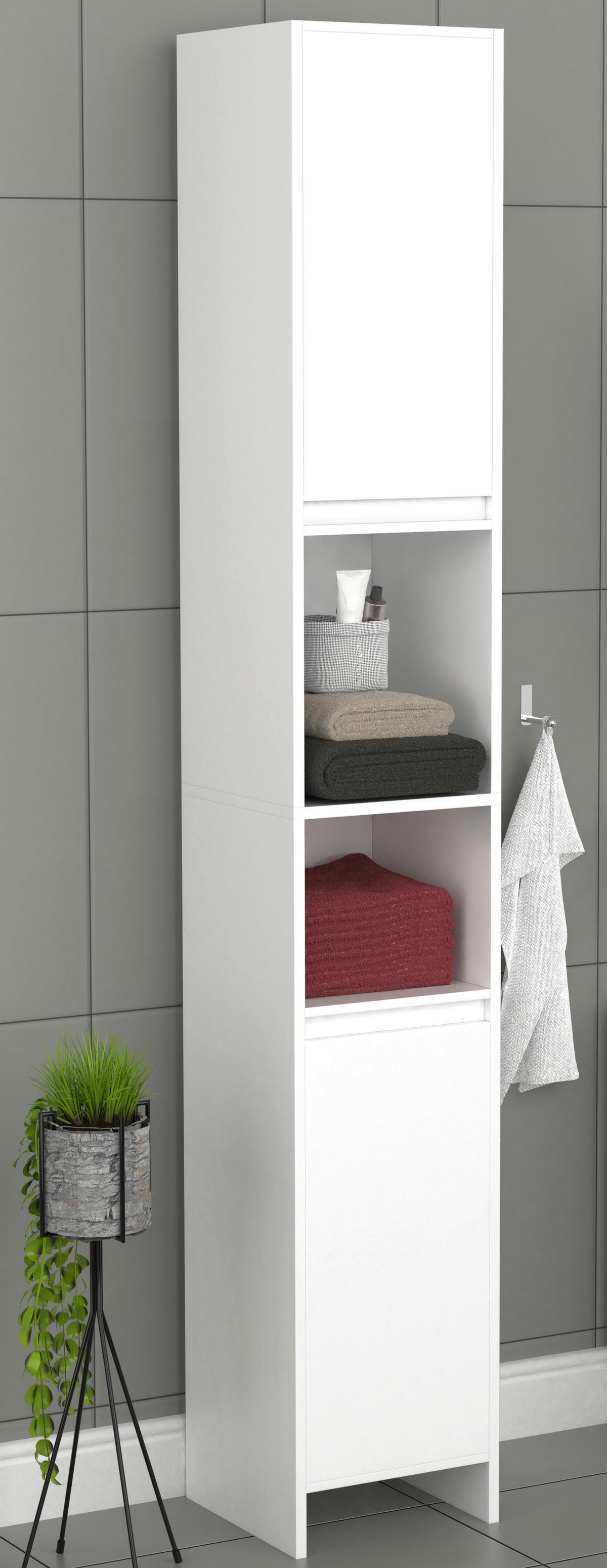 Visoka Omara Malira, Bela - bela, Moderno, leseni material (30/189/30cm) - MID.YOU