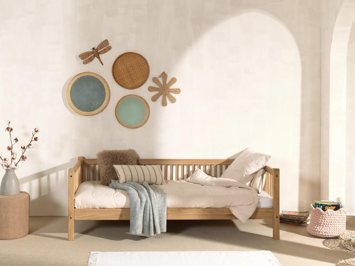 Kinderbett FORREST Naturfarben ca.90x200cm Echtholz Eiche - Naturfarben, MODERN, Holz (90/200cm) - Vipack