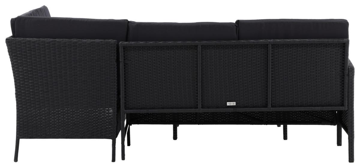 Dining-Loungeset Knock Schwarz - Schwarz, KONVENTIONELL, Kunststoff - Gardenson