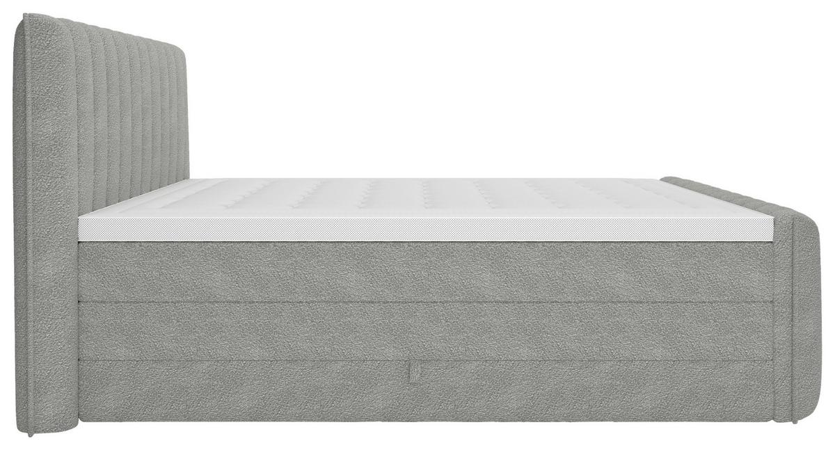 PAT BOXSPRING LINA - gri, Konventionell, plastic/lemn (200/220cm) - Premium Living