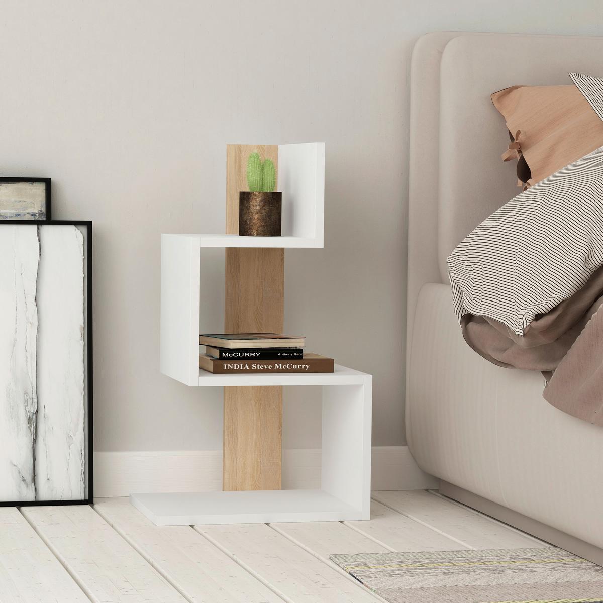 Mizica Rosie - barve hrasta/bela, Design, leseni material (42/72/30cm) - Livetastic