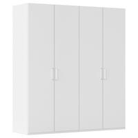 Omara S Klasičnimi Vrati Evelyn, Bela - bela, Design, umetna masa/leseni material (201/223/60cm) - Novel
