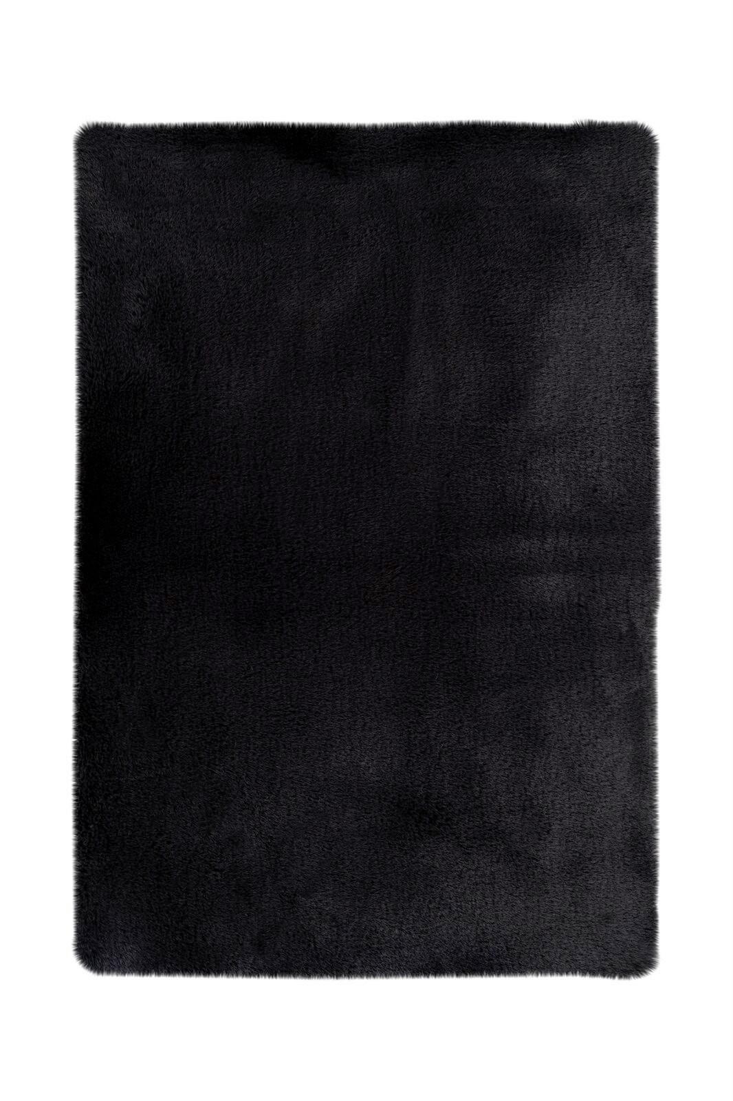 HOCHFLORTEPPICH RABBIT 125 - Schwarz, Konventionell (50/90cm) - Kayoom