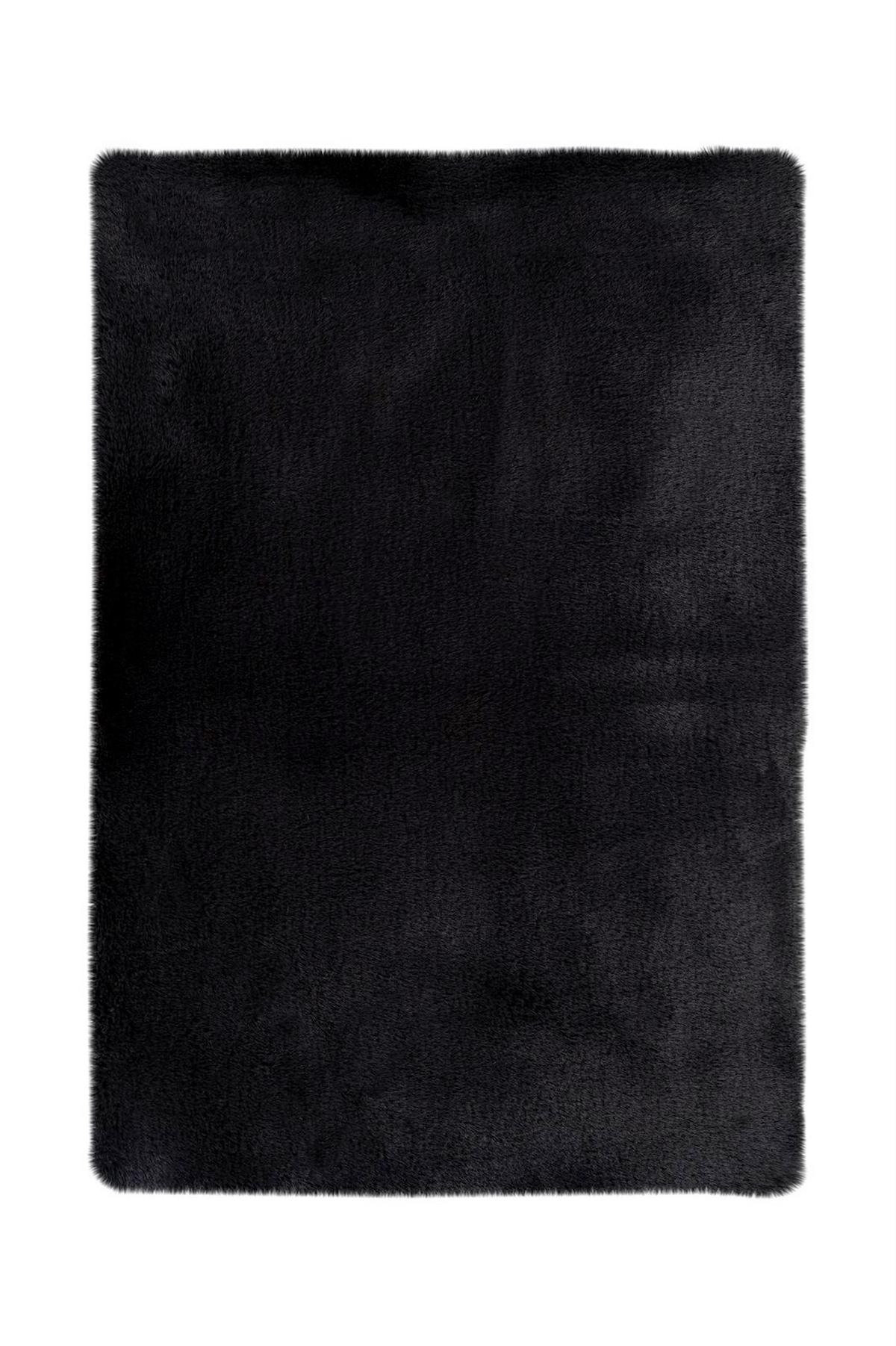 HOCHFLORTEPPICH RABBIT 125 - Schwarz, Konventionell (50/90cm) - Kayoom