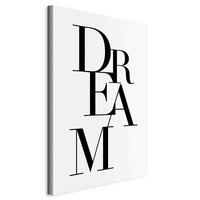 Slika Na Platnu Black Dream - črna/bela, Basics, tekstil/les (60/90/1,2cm) - artgeist