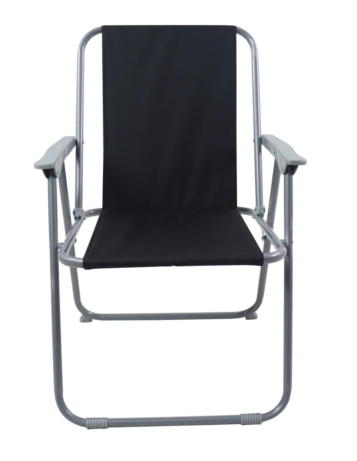 Gartentischgruppe Maxalo 6-tlg. Schwarz - Schwarz, MODERN, Glas/Kunststoff (75/70/75cm) - MID.YOU