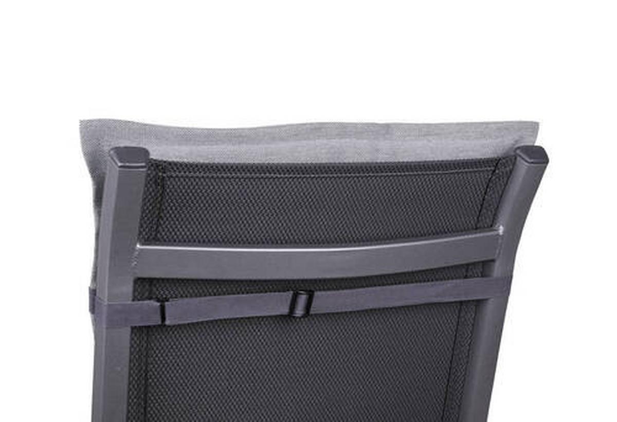 Sesselauflagenset Hellgrau, 6-teilig - Grau, Basics, Textil (50/7/100cm)