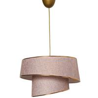 LAMPA WISZĄCA BARETTE - GOLD - beżowy/kolor złoty, Design, tworzywo sztuczne/metal (32/70cm) - P & B