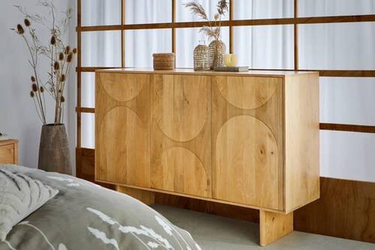 Sideboard Curve in Eichefarben - Eichefarben, MODERN, Holz (150/100/45cm) - Zandiara