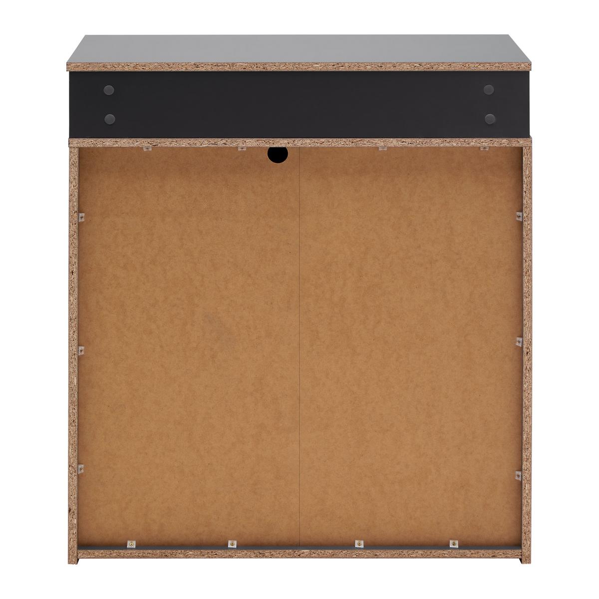 Kommode Montana Anthrazit/Eiche Artisan - Anthrazit/Schwarz, Modern, Holzwerkstoff/Kunststoff (78/90/38cm) - Mömax