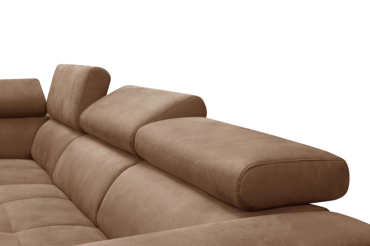Kutna Garnitura Emma - smeđa/crna, Moderno, tekstil (210/83-102/301cm) - Modern Living