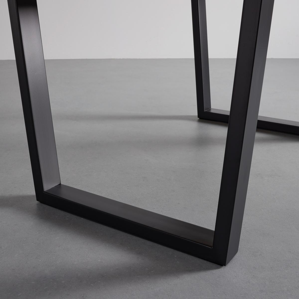 Jedilna Miza Juno, Hrast, Kovina - črna/barve hrasta, Moderno, kovina/les (180/90/76cm) - Bessagi Home