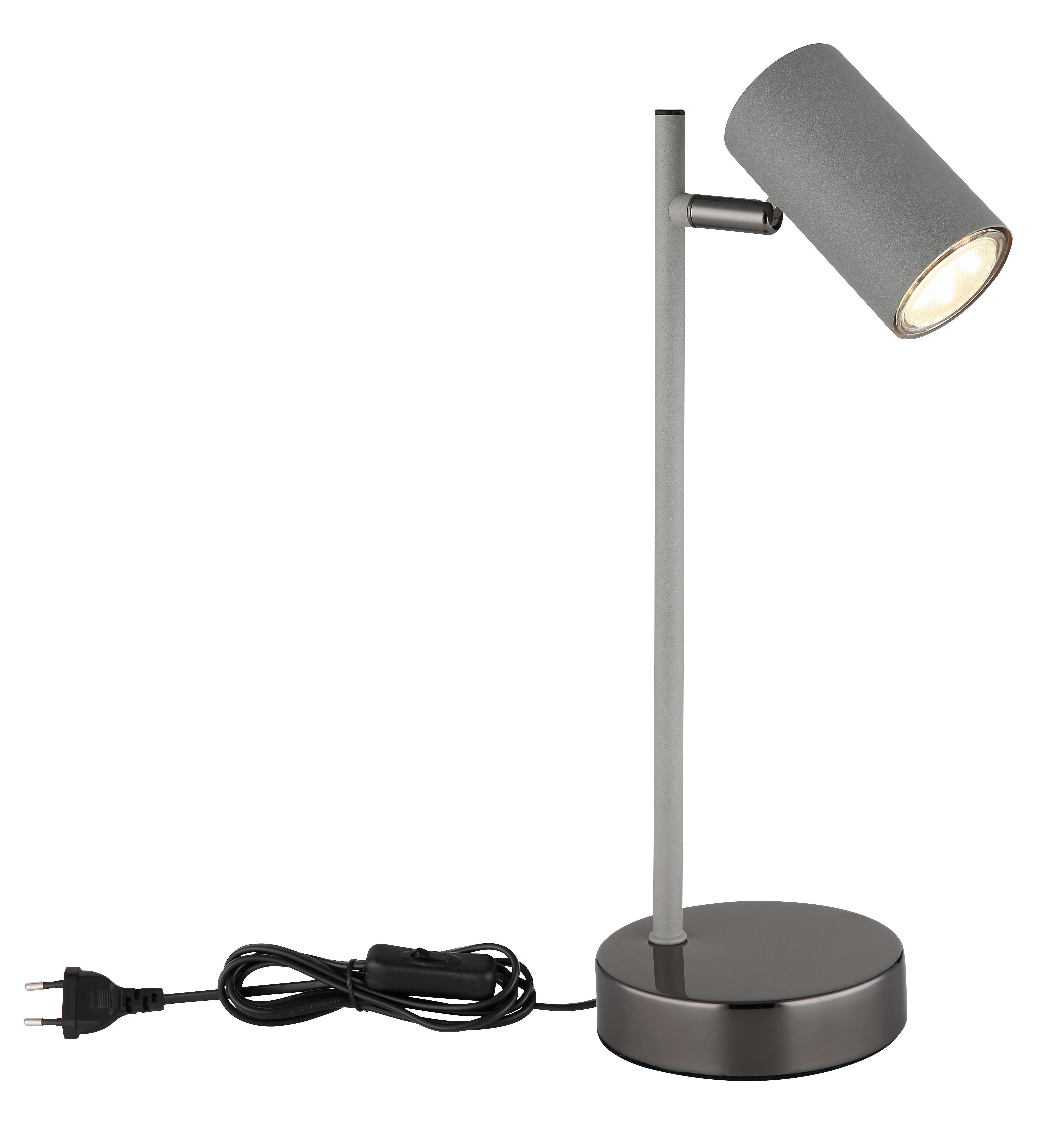 TISCHLEUCHTE 57911TS - Schwarzchrom/Schwarz, Design, Kunststoff/Metall (13,2/12/35cm) - Globo