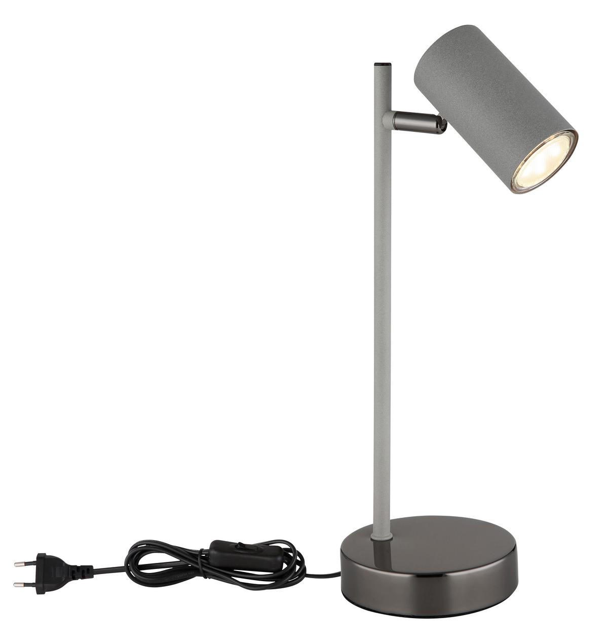 TISCHLEUCHTE 57911TS - Schwarzchrom/Schwarz, Design, Kunststoff/Metall (13,2/12/35cm) - Globo