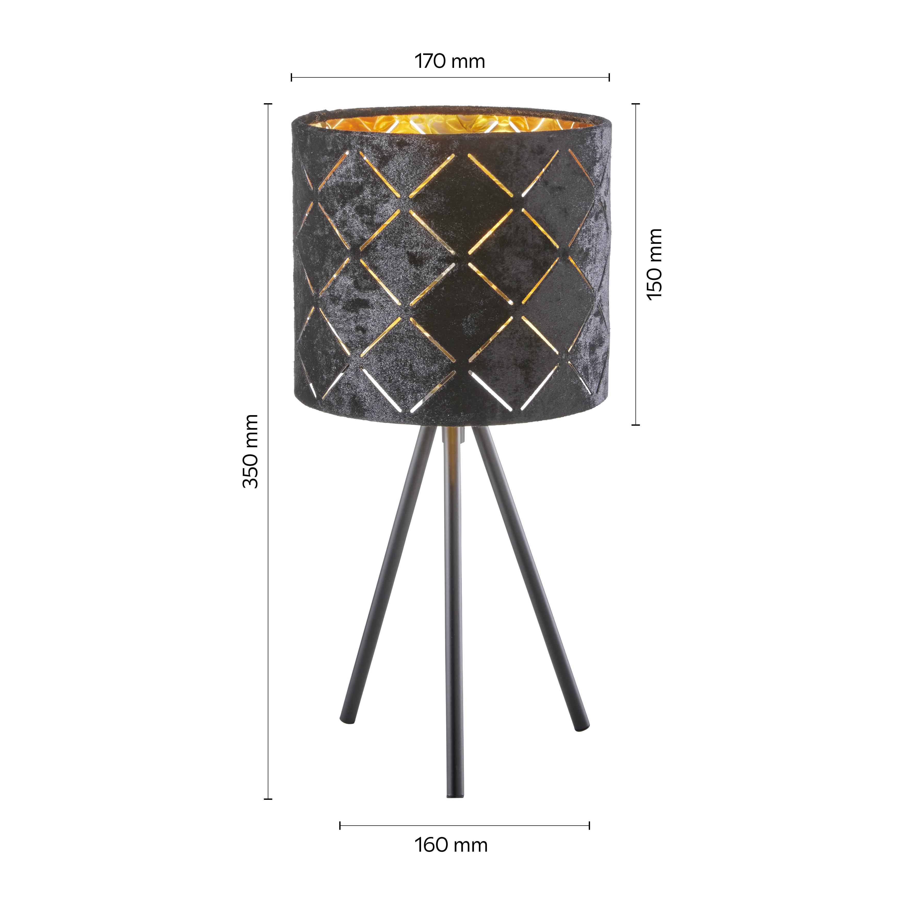 BORDSLAMPA EVELYN - svart, Lifestyle, metall (17/35cm) - Mömax