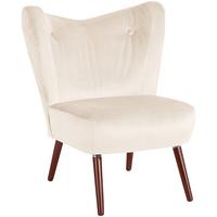SESSEL SARI - Nussbaumfarben/Creme, Design, Holz/Holzwerkstoff (70/86/69cm) - Max Winzer