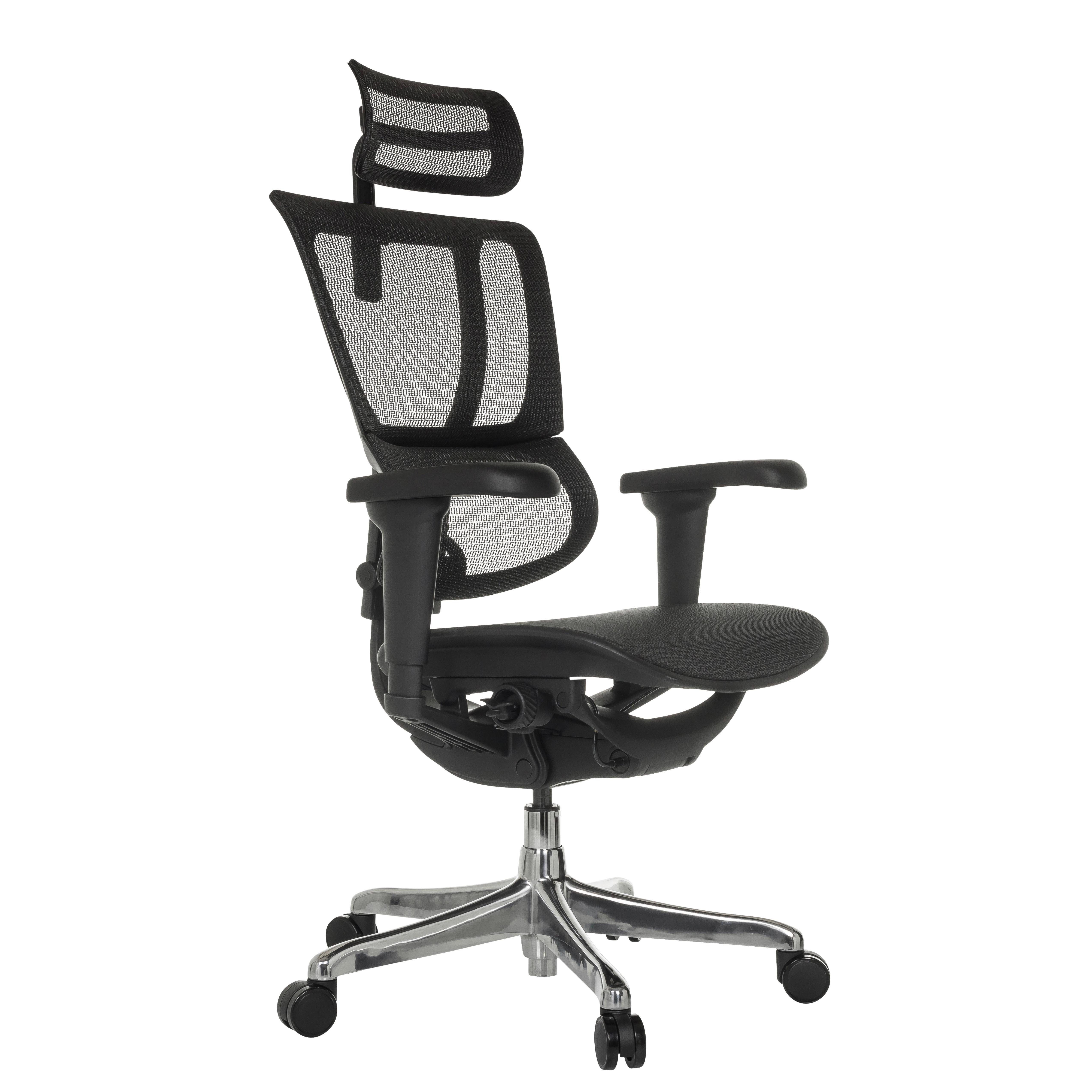 Drehstuhl Ergohuman Slim Ultra Gen 2 Schwarz - Silberfarben/Schwarz, MODERN, Kunststoff/Textil (71/135/75cm) - MID.YOU