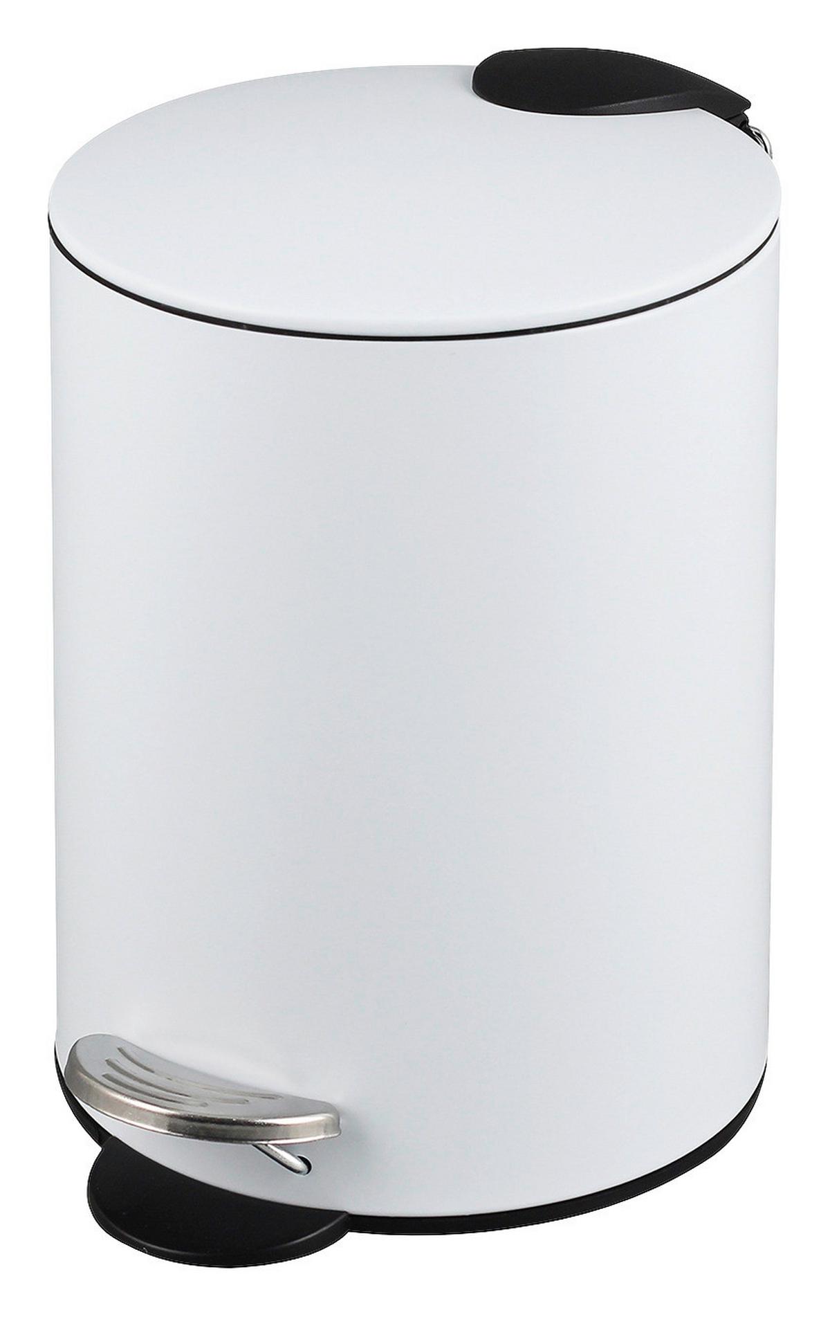Kosmetikeimer Noah in Weiss ca. 3l - Weiss/Schwarz, Modern, Kunststoff/Metall (16,8/24,5cm) - Mömax